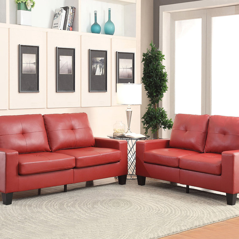 Latitude Run® Ernel 2 Piece Faux Leather Living Room Set Wayfair
